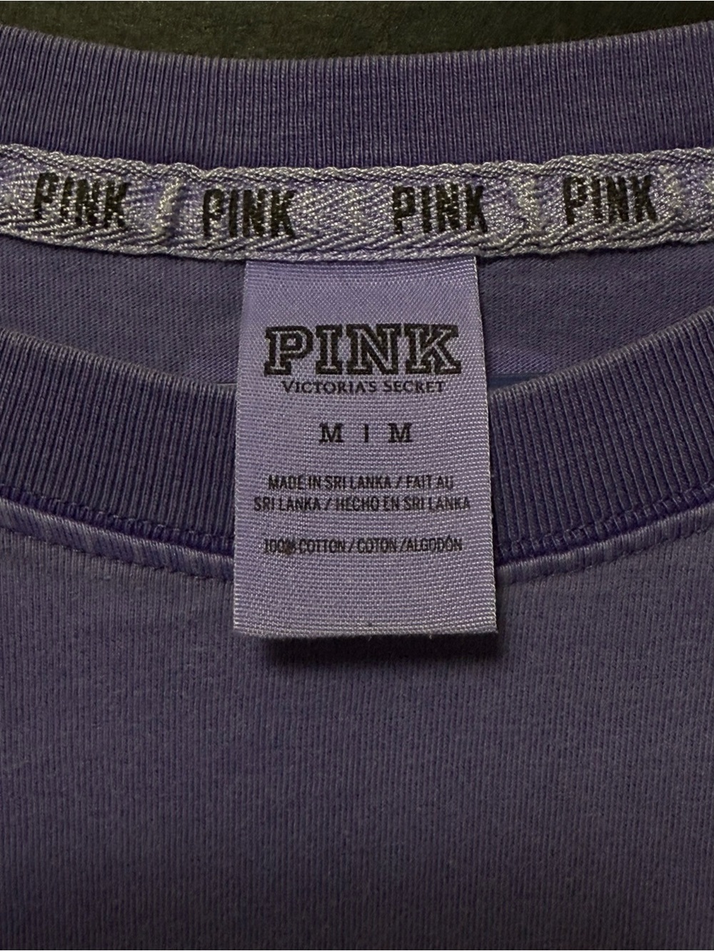 🍄PINK VS Purple Long Sleeve Spell Out T-shirt - Picture 3 of 10